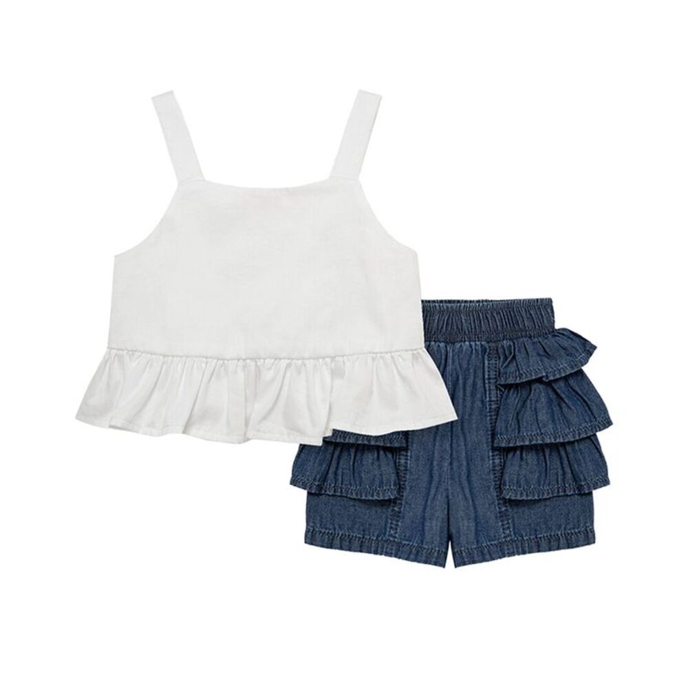 Habitual  Ruffle Short Set, Blue